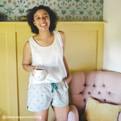 Giraffe Ladies Pyjama Shorts -Sophie Allport 26. mamasparrowblog GiraffePJShorts