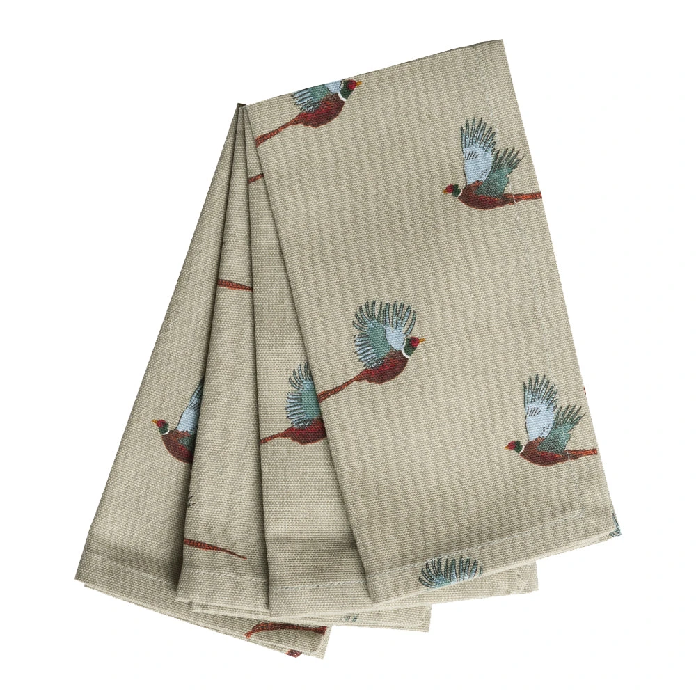 Pheasant Napkins (Set Of 4) 4 Pheasant Napkins (Set Of 4) - Image 4