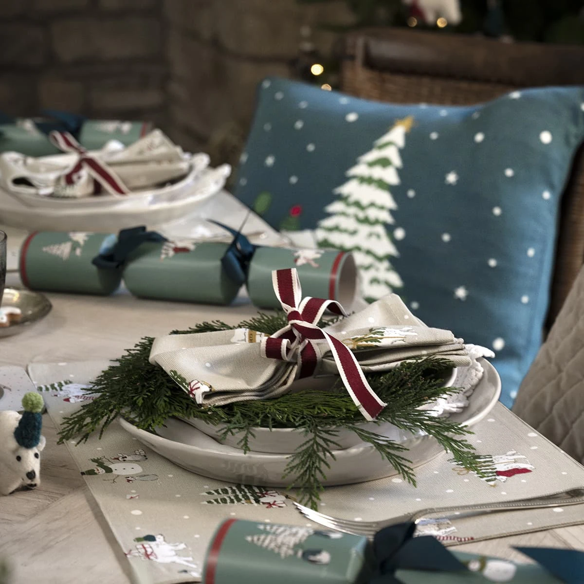 Snow Season Napkins (Set Of 4) 5 Snow Season Napkins (Set Of 4) - Image 5