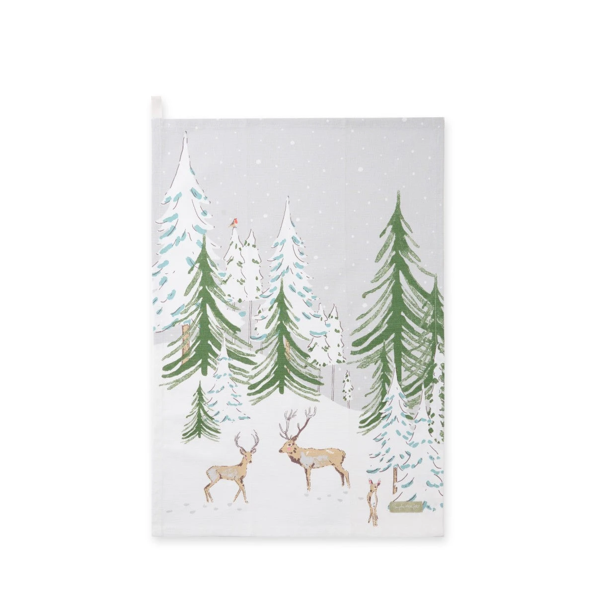 Christmas Stags Scene Tea Towel 4 Christmas Stags Scene Tea Towel - Image 4