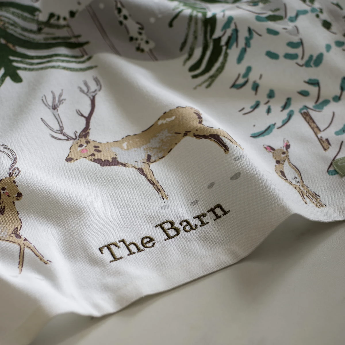 Christmas Stags Scene Tea Towel 2 Christmas Stags Scene Tea Towel - Image 2