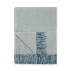 Wool Throw - Duck Egg -Sophie Allport AW23 KTWCDDE CUTOUT Custom
