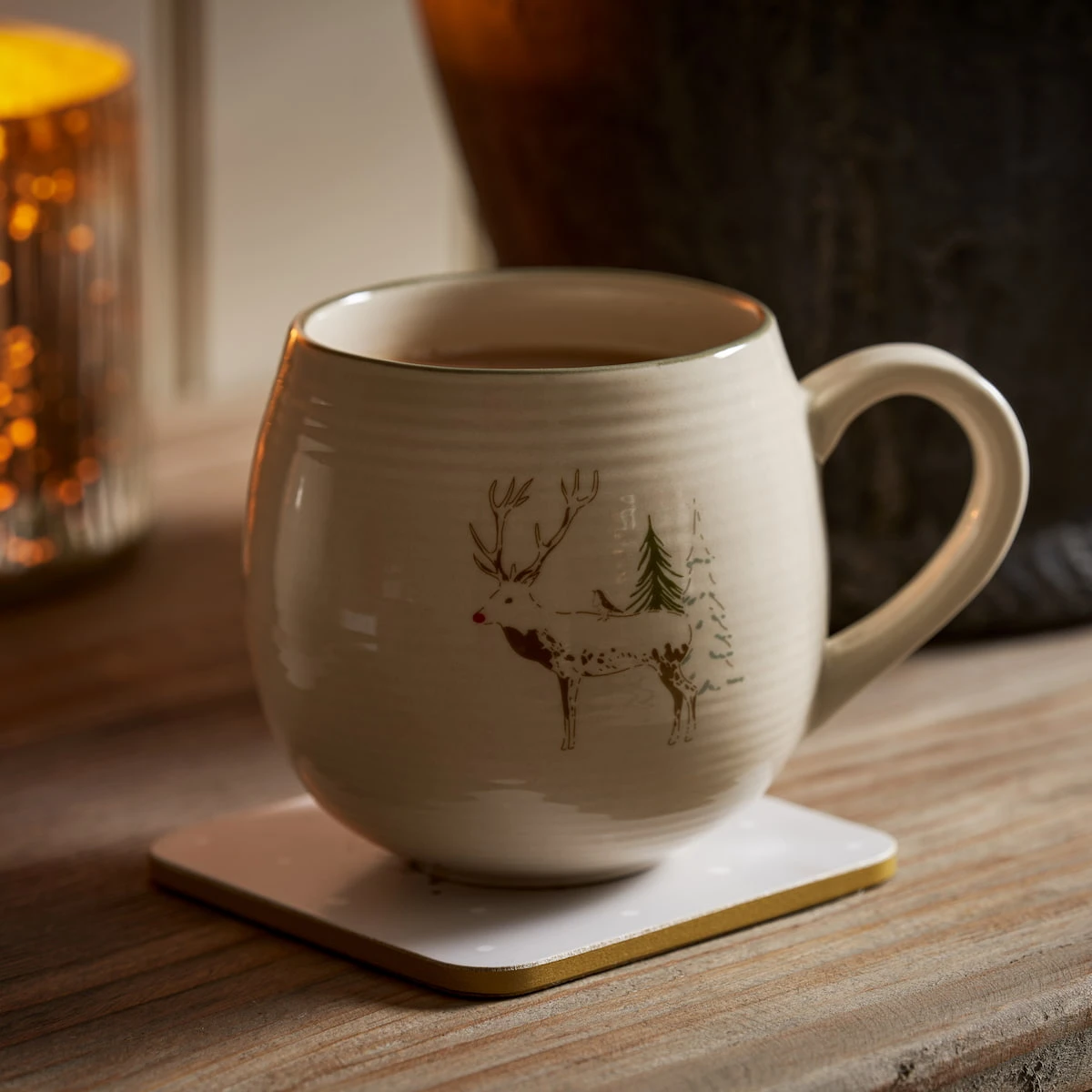 Christmas Stags Stoneware Mug 1 Christmas Stags Stoneware Mug