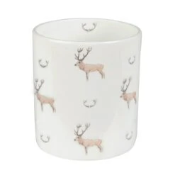 Stag & Antlers White Mug 7 Stag & Antlers White Mug -Sophie Allport BMSTD02Stag AntlerWhiteDetailStandardMugCutOutHighRes