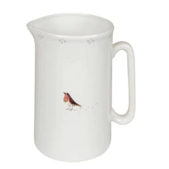 Robin & Mistletoe Jug -Sophie Allport MJRM02 Robin Mistletoe Medium Jug Cut Out High Res web image