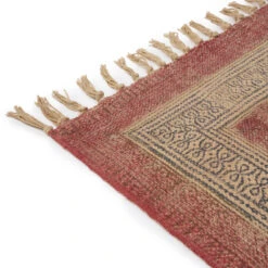 Printed Natural Rug With Pink Edge 11 Printed Natural Rug With Pink Edge -Sophie Allport SS24 6463 00 CUTOUT 2