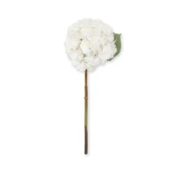 Faux Mophead Hydrangea - White 5 Faux Mophead Hydrangea - White -Sophie Allport SS24 ABX5002WH CUTOUT