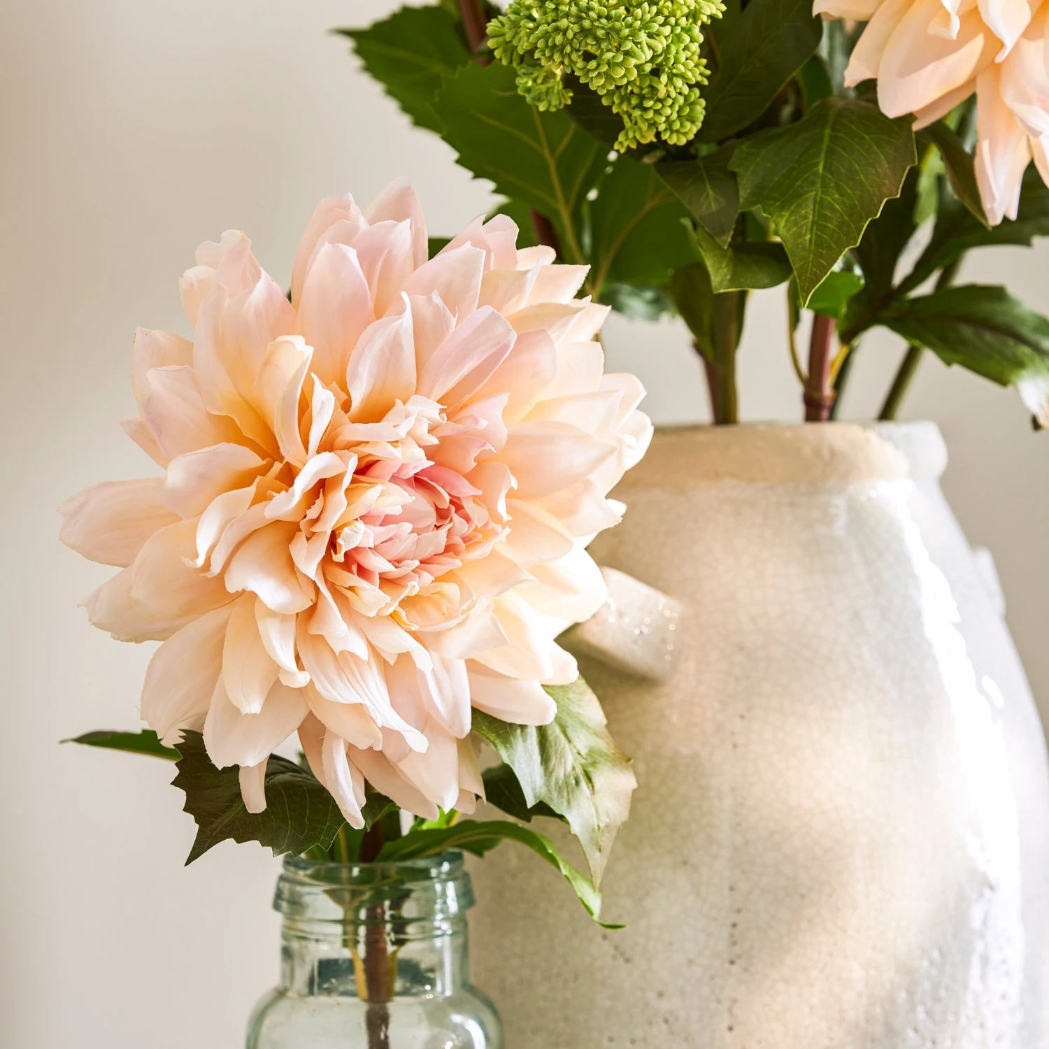 Faux Dahlia - Café Au Lait 2 Faux Dahlia - Café Au Lait - Image 2