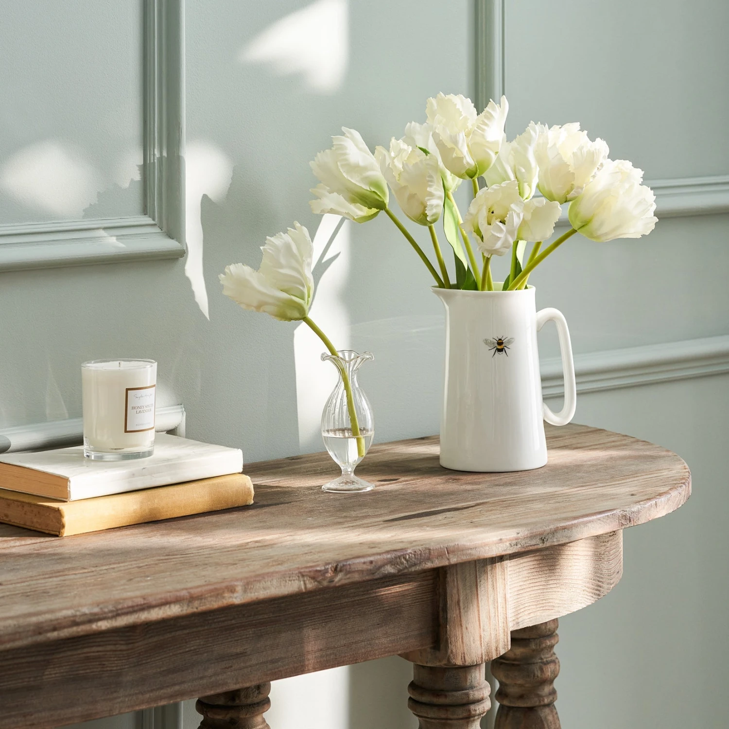 Faux Parrot Tulip - White 1 Faux Parrot Tulip - White