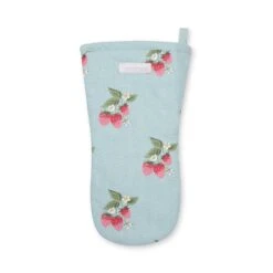 Strawberries Blue Oven Mitt 5 Strawberries Blue Oven Mitt -Sophie Allport SS24 ALL97B150M CUTOUT