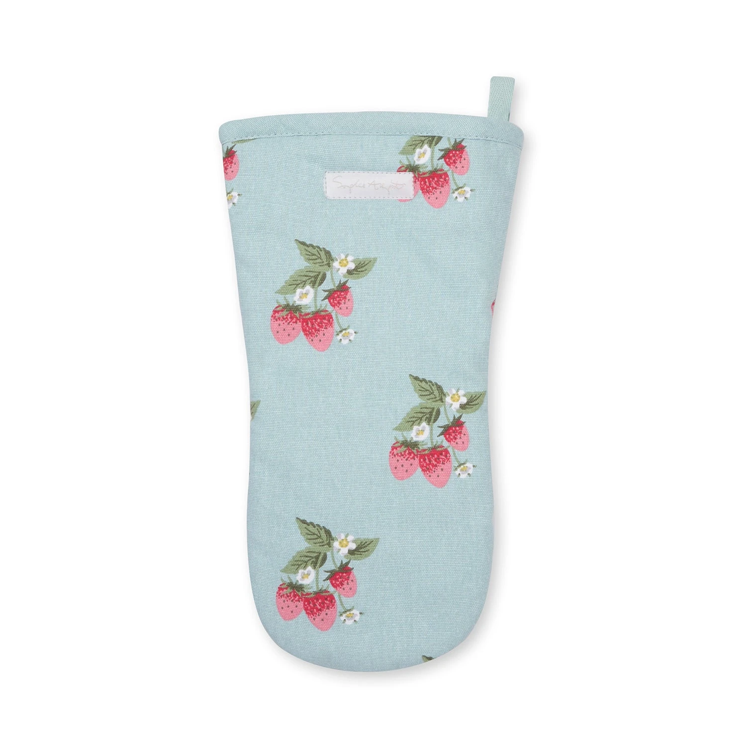 Strawberries Blue Oven Mitt 3 Strawberries Blue Oven Mitt - Image 3
