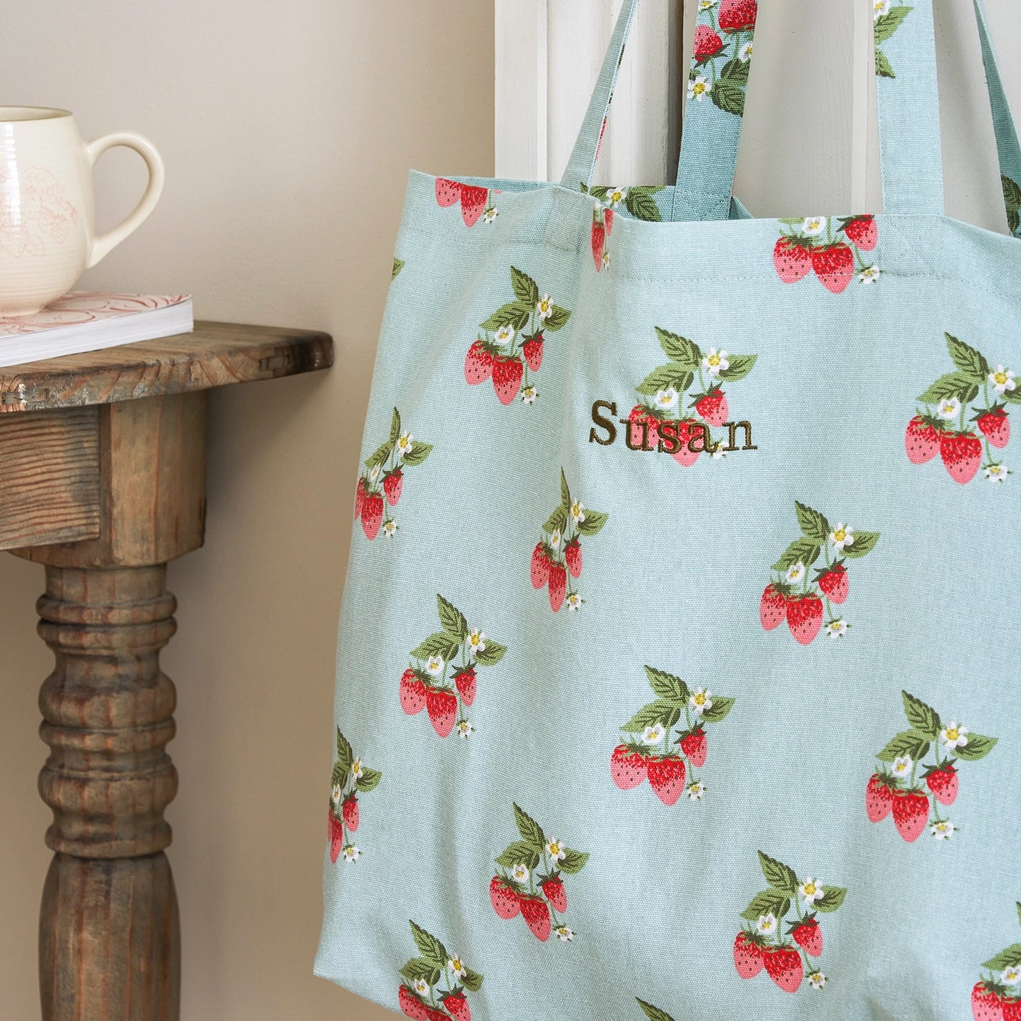 Strawberries Tote Bag 3 Strawberries Tote Bag - Image 3
