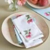Strawberries Blue & White Napkins (Set Of 4)