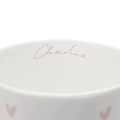 Hearts Pink Mug 17 Hearts Pink Mug -Sophie Allport SS24 BM3402 CUTOUT DETAIL PERSONALISATION