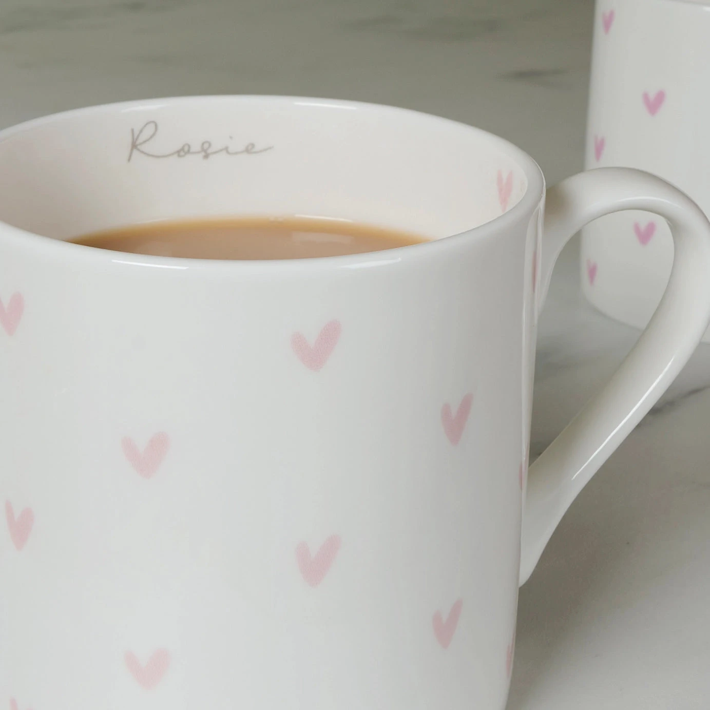 Hearts Pink Mug 2 Hearts Pink Mug - Image 2