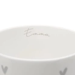 Hearts Grey Mug -Sophie Allport SS24 BM3404 CUTOUT DETAIL PERSONALISATION