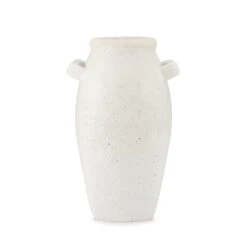 White Tall Terracotta Vase -Sophie Allport SS24 FBT027 CUTOUT