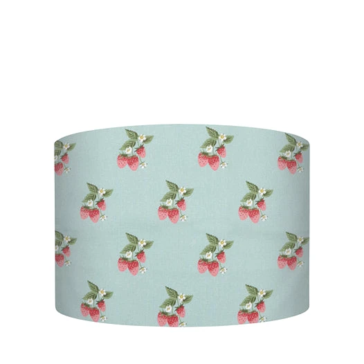 Strawberries Blue Lampshade 1 Strawberries Blue Lampshade