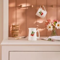 Strawberries Solo White Jug - Small