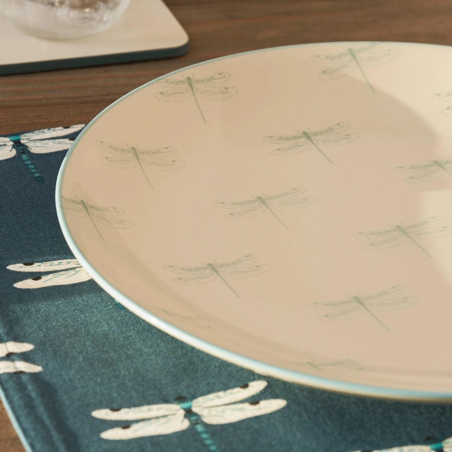 Dragonfly Stoneware Dinner Plate 2 Dragonfly Stoneware Dinner Plate - Image 2