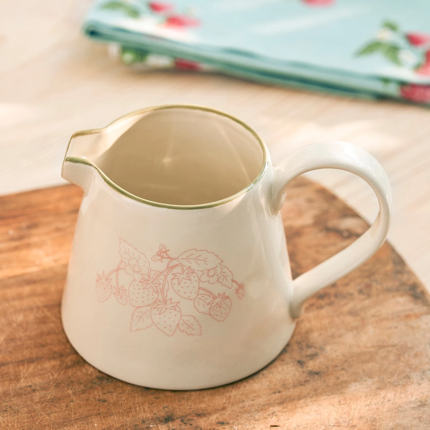 Strawberries Large Stoneware Jug 2 Strawberries Large Stoneware Jug - Image 2