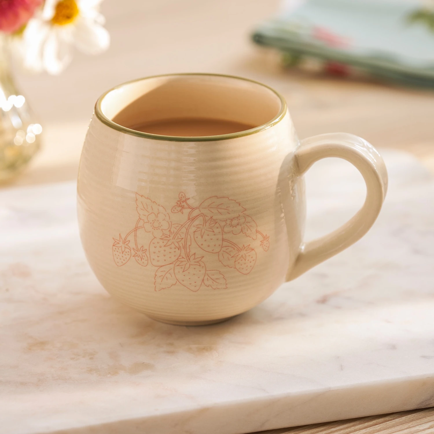 Strawberries Solo Stoneware Mug 2 Strawberries Solo Stoneware Mug - Image 2
