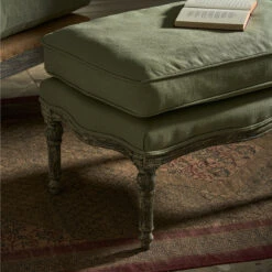 Witham Footstool - Pale Green 15 Witham Footstool - Pale Green -Sophie Allport SS24 SWP21866 DETAIL SQUARE