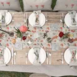 Poppy Meadow Linen Blend Embroidered Cushion 9 Poppy Meadow Linen Blend Embroidered Cushion -Sophie Allport all103810 all103820 lin99401 poppy meadow table top down outdoor lifestyle high res square 4423e96b 8a60 4f47 91b2 c750772a2847