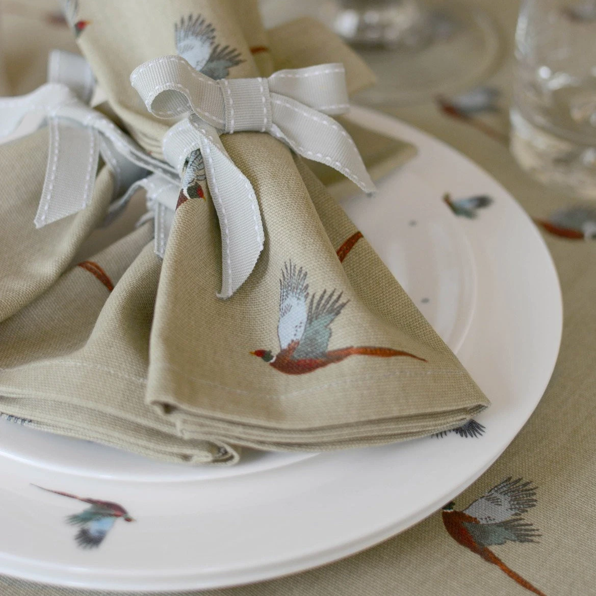 Pheasant Napkins (Set Of 4) 2 Pheasant Napkins (Set Of 4) - Image 2