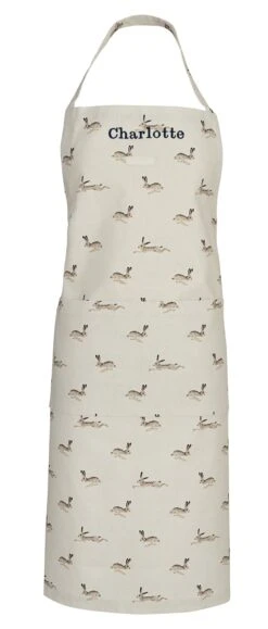 Hare Adult Apron -Sophie Allport all25250 hare adult apron cut out personalisation high res square