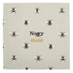 Bees Tea Towel -Sophie Allport all36000 bees fabric swatch cut out personalisation high res square