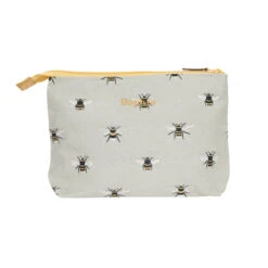 Bees Canvas Wash Bag -Sophie Allport all36515 bees canvas wash bag personalisation cut out high res square