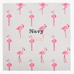 Flamingos Adult Apron -Sophie Allport all38000 flamingos fabric swatch cut out personalisation high res square
