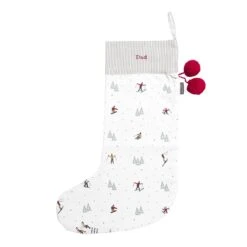 Skiing Christmas Stocking -Sophie Allport all49595 skiing christmas stocking personalisation cut out high res square
