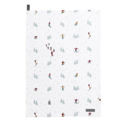 Skiing Tea Towel (Set Of 2) -Sophie Allport all49601 skiing tea towel cut out web