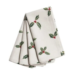 Holly & Berry Napkins (Set Of 4)