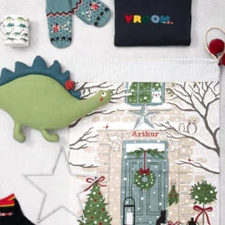 Dinosaurs Shaped Cushion -Sophie Allport all50590 christmas holly berry christmas sack personalisation lifestyle high res square b1aed600 d13c 45fe 8892 0f78323f8b8a