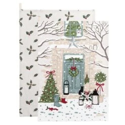 Holly & Berry Tea Towel (Set Of 2)