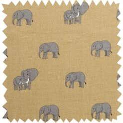Elephant Tea Towel (Set Of 2) -Sophie Allport all54000 ZSL elephant fabric swatch high res d2f8c283 4bf5 425a a946 f9bbd893183a