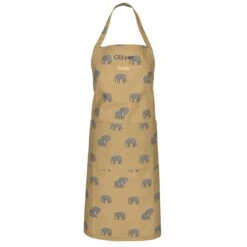Elephant Adult Apron -Sophie Allport all54250 elephant zsl adult apron cut out personalisation high res square
