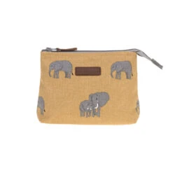 Elephant Canvas Makeup Bag