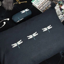 Dragonfly Embroidered Cushion -Sophie Allport all57401e dragonfly embroidered cushion lifestyle high res square