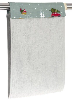 Home For Christmas Roller Hand Towel -Sophie Allport all60610 home for christmas roller hand towel 2 cut out high res square
