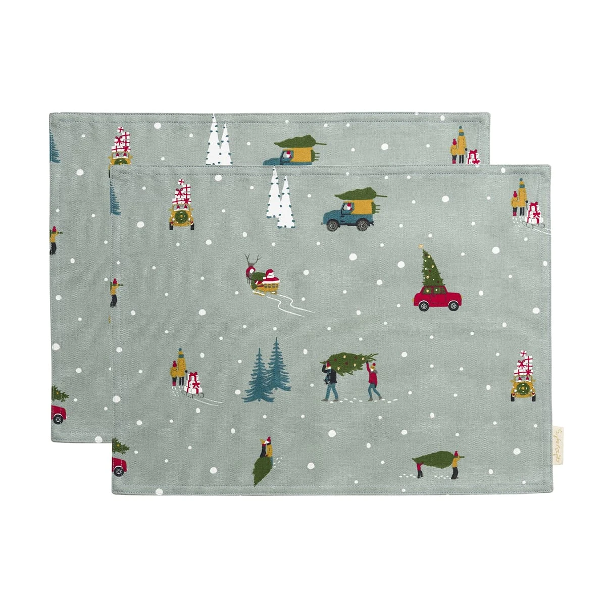 Home For Christmas Fabric Placemats (Set Of 2) 1 Home For Christmas Fabric Placemats (Set Of 2)