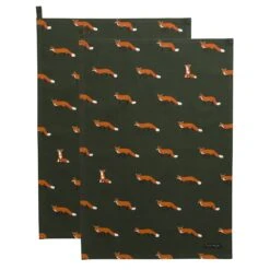 Foxes Tea Towel (Set Of 2)