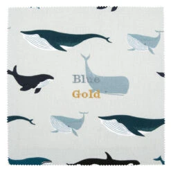 Whales Canvas Makeup Bag -Sophie Allport all69000 whales fabric swatch cut out personalisation high res square 1 a72f27d4 2fc9 4265 82e0 398b6d9f9d61