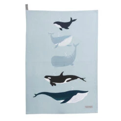 Whales Statement Tea Towel