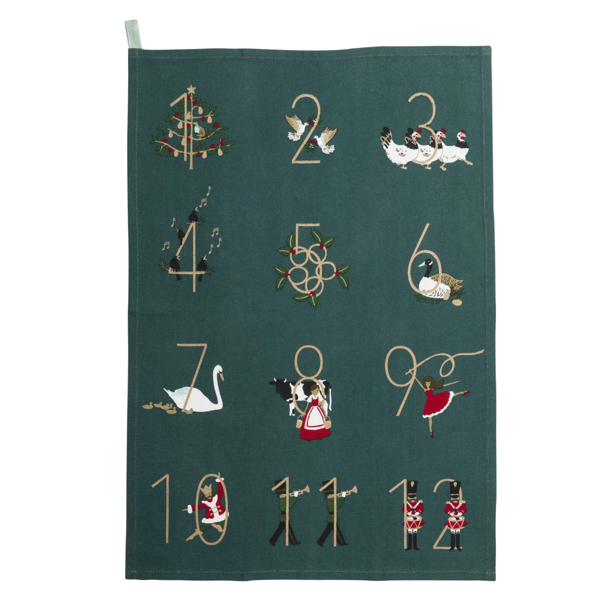 12 Days Of Christmas Tea Towel 1 12 Days Of Christmas Tea Towel