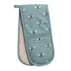 Bees Teal Double Oven Glove