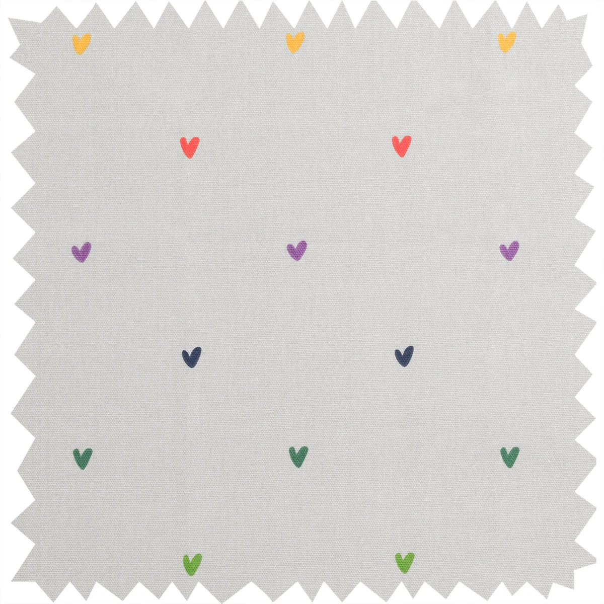 Multicoloured Hearts Fabric By The Metre 1 Multicoloured Hearts Fabric By The Metre